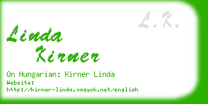 linda kirner business card